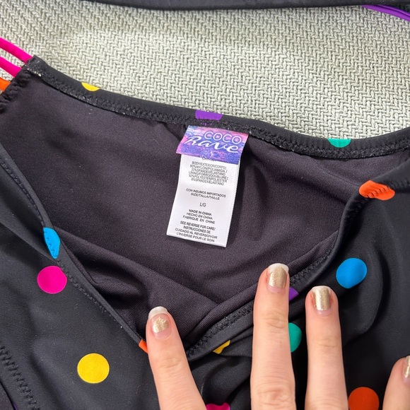 Coco Rave Black Bikini Racerback High-Waisted - Picture 2 of 4